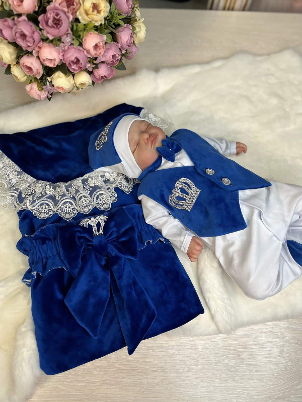 Летний комплект Королевский-Джентльмен яркий-синий серебро