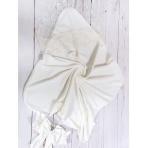 Летний комплект на выписку Королевский-Джентльмен молочный