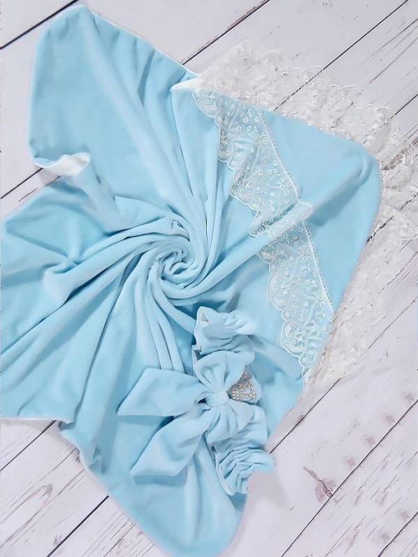 Летний плед Королевский голубой