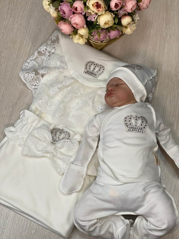 Летний комплект Королевский молочный