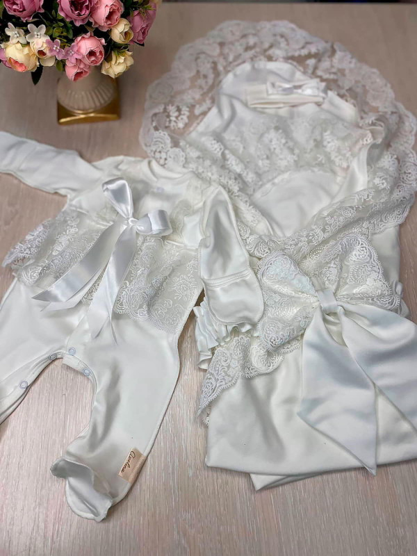 Летний комплект Марин Блю Кокетка молочный