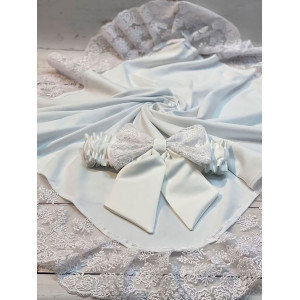 Летний комплект на выписку Марин Блю Корона молочный