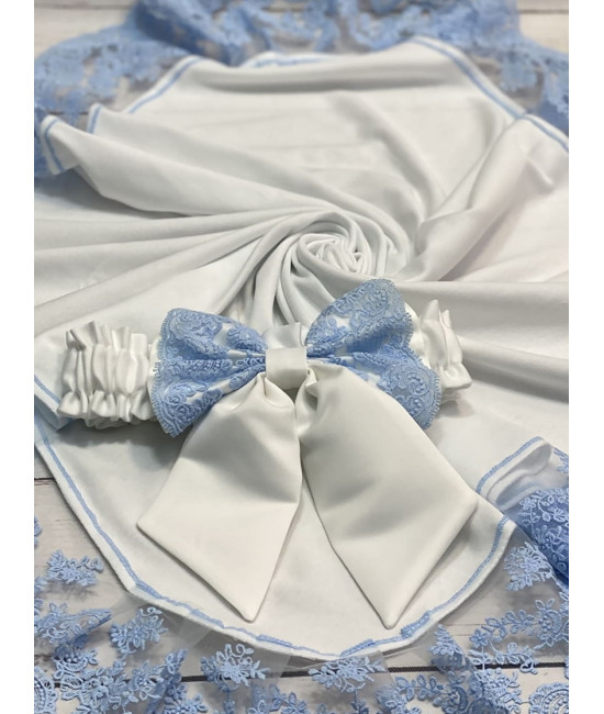 Летний комплект на выписку Марин Блю Джентльмен голубой