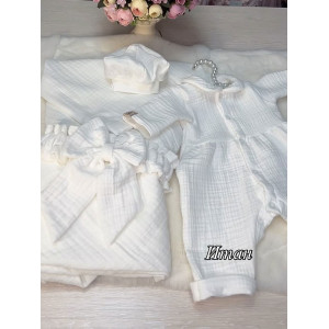 Летний комплект на выписку Итан белый