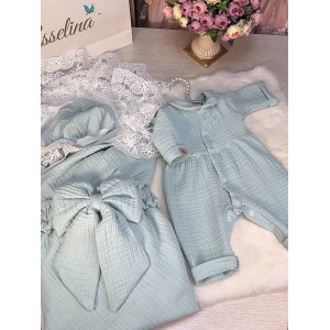 Летний комплект на выписку Мару тиффани