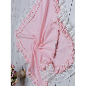 Летний комплект на выписку Мелисса розовый