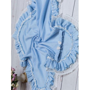 Летний плед на выписку Мелисса голубой