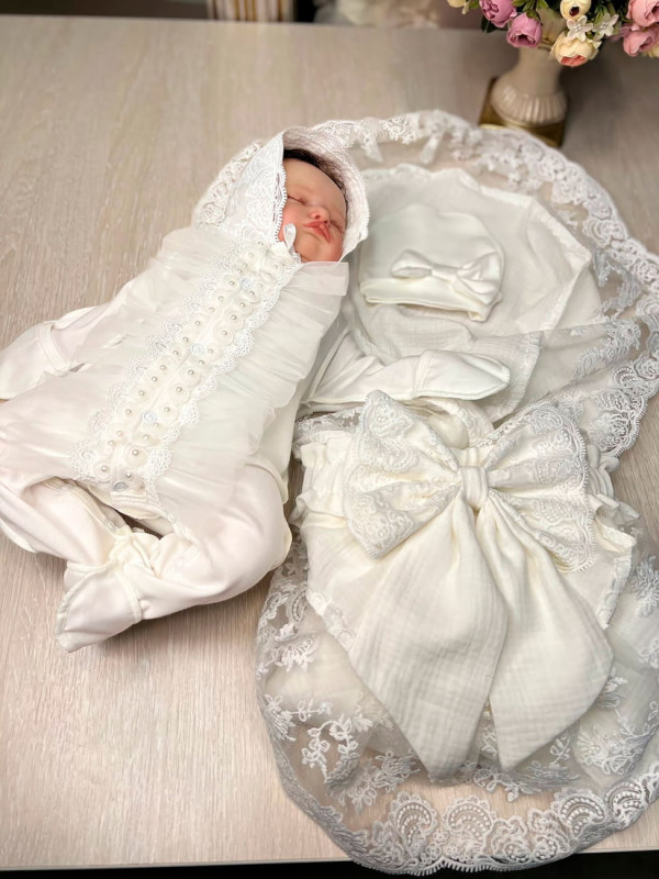 Летний муслиновый комплект Амаль Кристи молочный