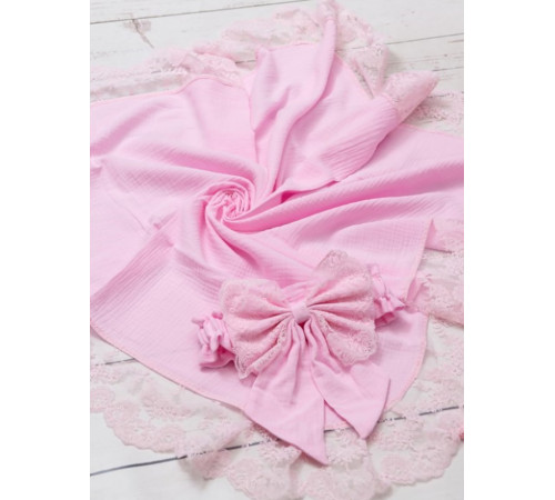 Летний комплект на выписку Амаль розовый