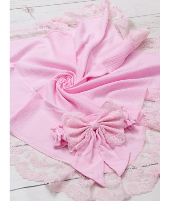 Летний комплект на выписку Амаль розовый