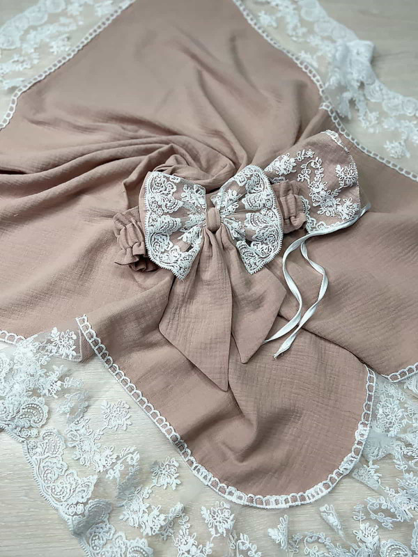 Муслиновый плед Амаль какао