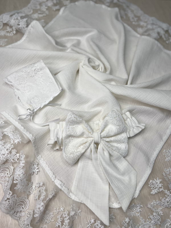 Муслиновый плед Амаль молочный