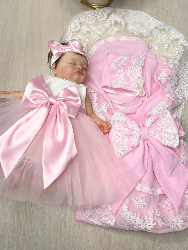 Летний муслиновый комплект Амаль розовый