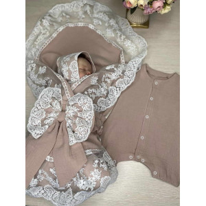 Летний комплект на выписку Амаль какао