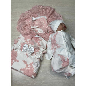 Летний комплект на выписку Цветочная фея пудра