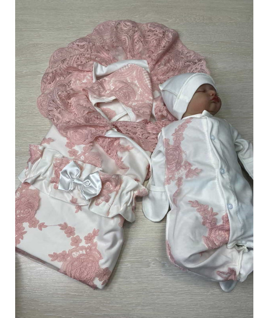 Летний комплект на выписку Цветочная фея пудра