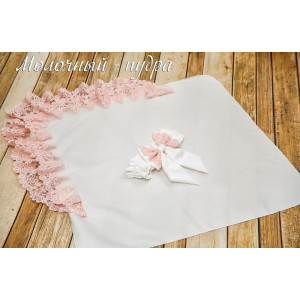 Летний вязаный комплект Капелька светло-розовый