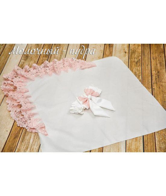 Летний вязаный комплект Капелька светло-розовый