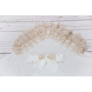 Уголок на выписку с поясом Марин молочный-какао