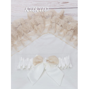 Уголок на выписку с поясом Марин молочный-какао