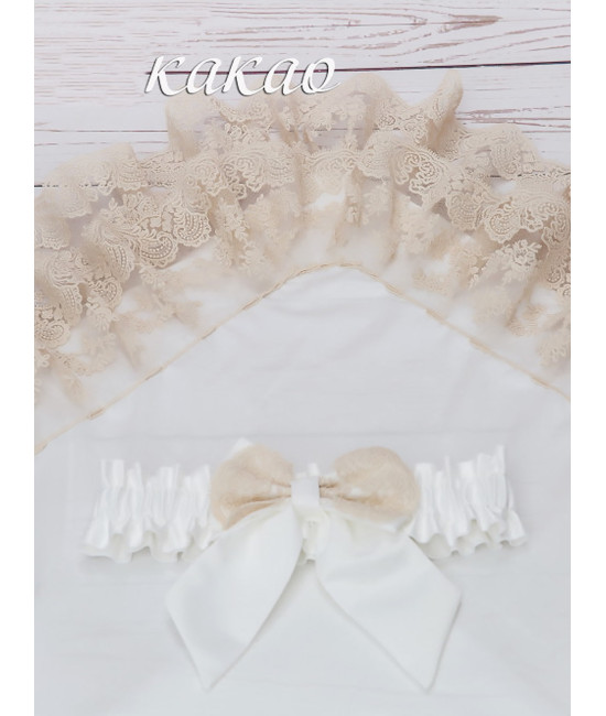 Уголок на выписку с поясом Марин молочный-какао