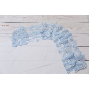 Уголок на выписку с поясом Марин белый-голубой