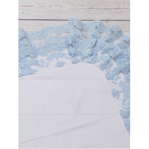 Уголок на выписку с поясом Марин белый-голубой