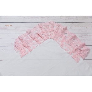 Уголок на выписку с поясом Марин молочный-розовый