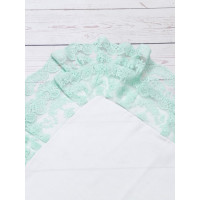 Уголок на выписку с поясом Марин молочный-тиффани