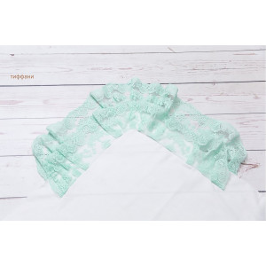 Уголок на выписку с поясом Марин молочный-тиффани