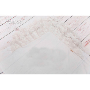 Летний вязаный комплект Капелька-Кружево молочный