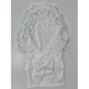 Уголок на выписку с поясом Марин молочный