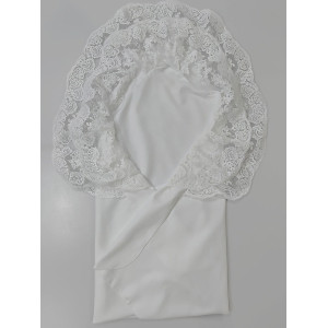 Уголок на выписку с поясом Марин молочный