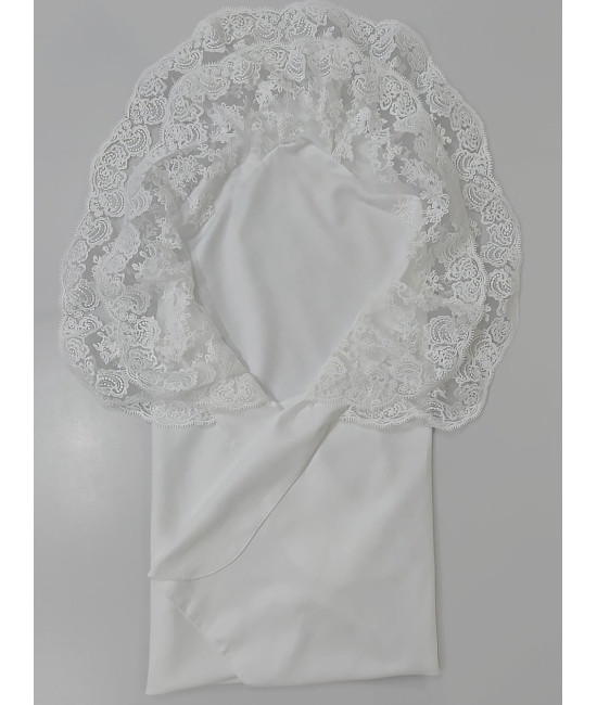 Уголок на выписку с поясом Марин молочный