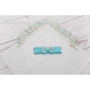 Уголок на выписку с поясом Цветочки тиффани