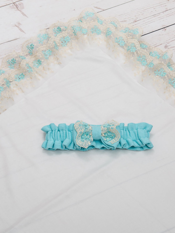 Уголок на выписку с поясом Цветочки тиффани