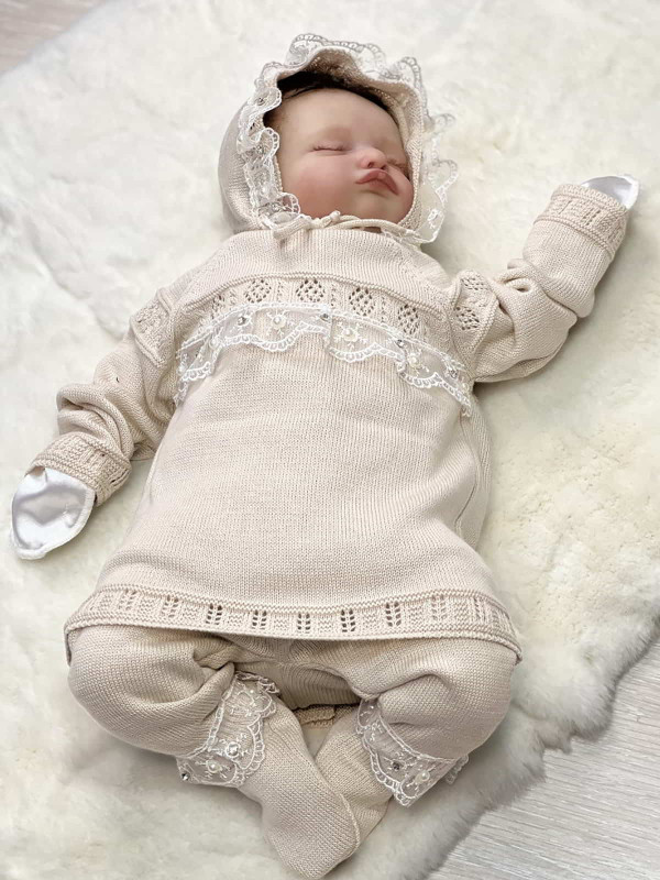 Вязаный комплект Фрезия крем-брюле