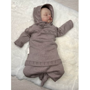 Вязаный хлопковый комбинезон Фрезия какао