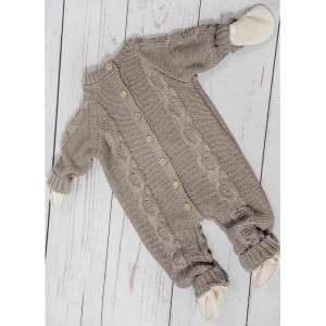 Вязаный комбинезон Хлопковые косы какао