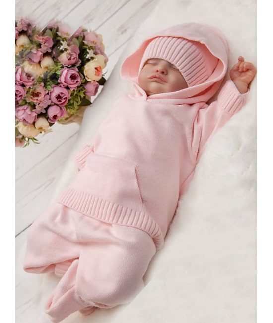 Вязаный набор Худи персиковый