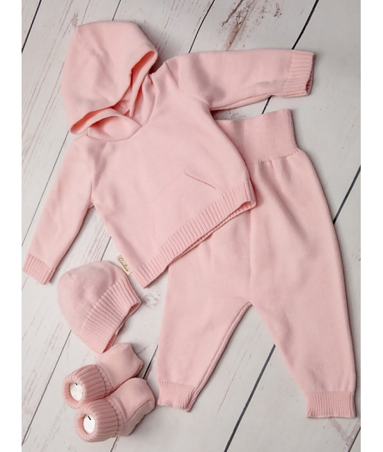 Вязаный набор Худи персиковый
