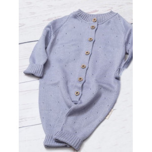 Вязаный комбинезон Капелька серый