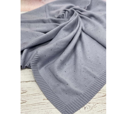 Вязаный плед Капелька серый