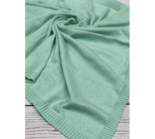 Вязаный плед Капелька аквамарин