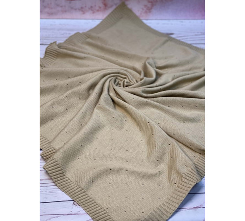 Вязаный плед Капелька какао