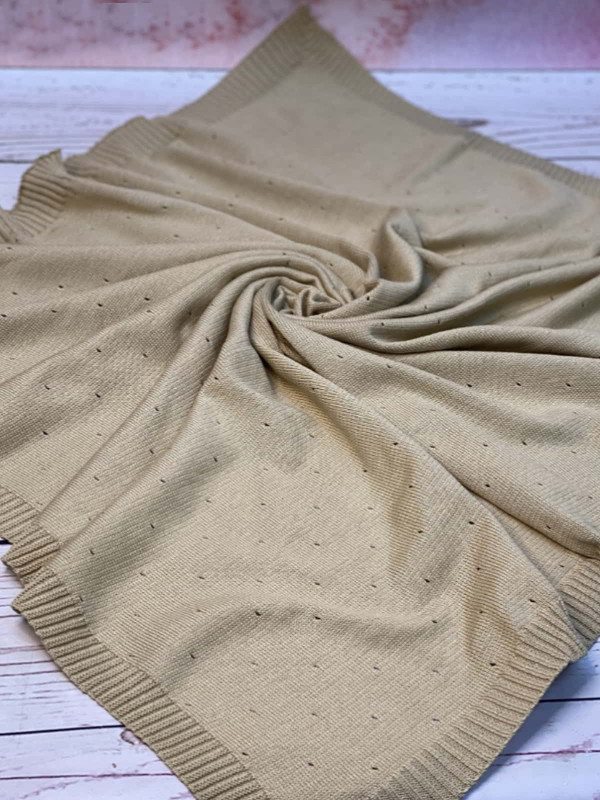 Вязаный плед Капелька какао