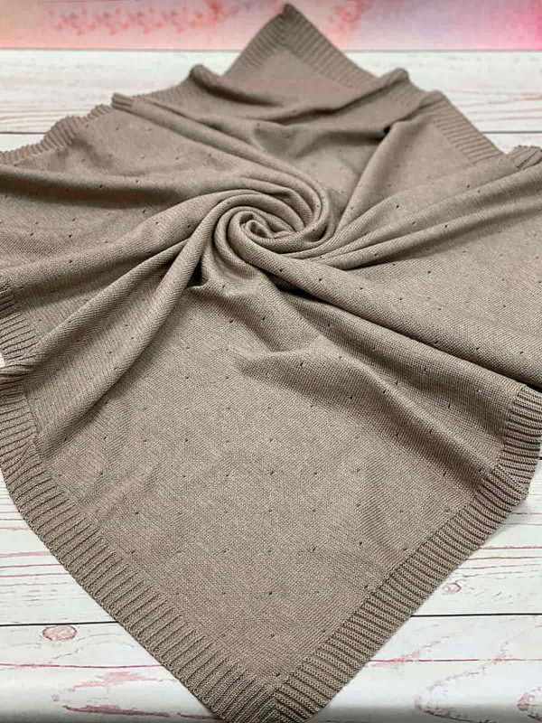 Вязаный плед Капелька кофе