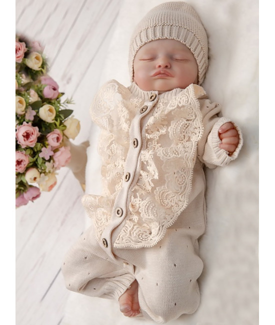 Вязаный хлопковый комплект Капелька крем-брюле