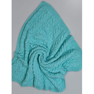 Вязаный плед для новорожденных Коса тиффани