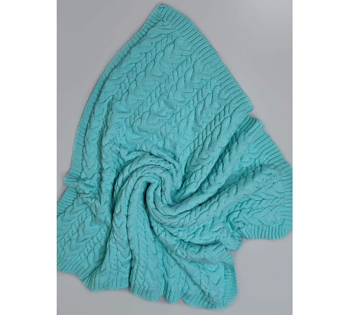 Вязаный плед для новорожденных Коса тиффани